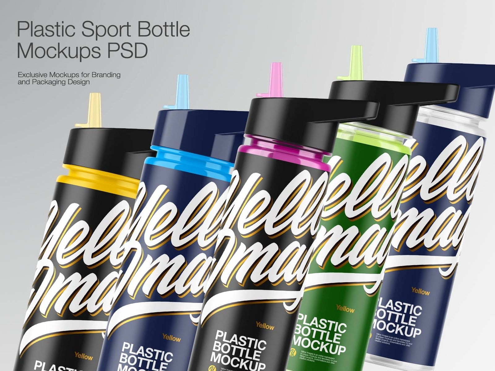 Download Plastic Sport Bottle Mockup By Andrey Gapon On Dribbble Yellowimages Mockups