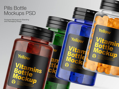 Download Pills Bottle Mockup Designs Themes Templates And Downloadable Graphic Elements On Dribbble