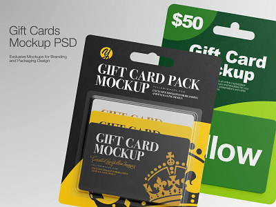 Gift cards Mockups