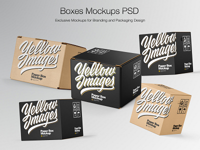 Boxes Mockups PSD 3d boxdesign boxlabel branding branding design design illustration logo mock up mock up mockup mockup design mockupdesign pack package real visualization
