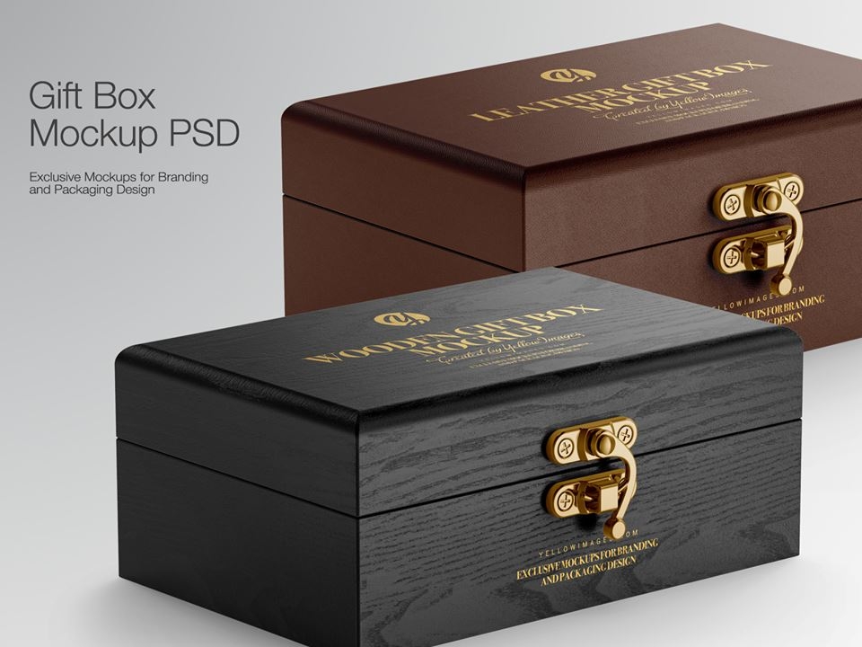 Download Gift Box Mockup by Andrey Gapon on Dribbble