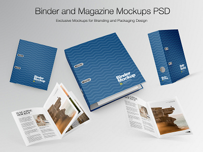 Download Binder And Magazine Mockups Psd By Andrey Gapon On Dribbble