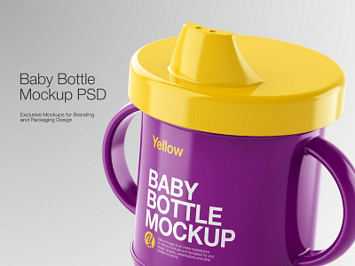 Plastic Baby Bottle Mockup