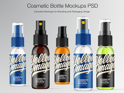 Download Cosmetic Spray Bottle Mockup By Andrey Gapon On Dribbble