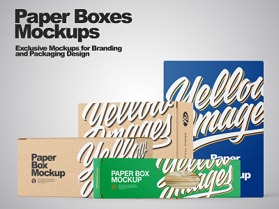 Boxes Mockups PSD 3d branding design illustration mockup mockup design mockupdesign pack smartobject visualization