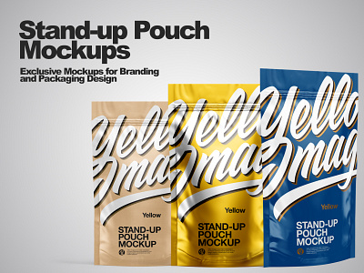 Stand-up Pouch Mockup PSD 3d design mockup mockup design mockupdesign pack package real smartobject visualization