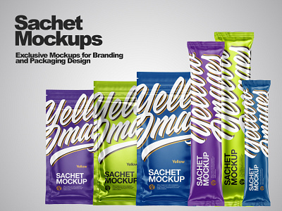 Sachets Mockups PSD