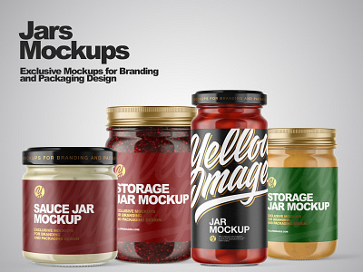 Storage Jars Mockups 3d design logo mock up mockup mockup design mockupdesign pack package visualization