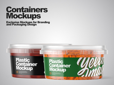 Containers Mockups 3d branding design mockup mockup design mockupdesign pack package smartobject visualization