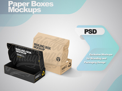 Paper Mailing Boxes Mockups