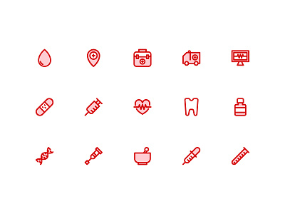 Medical and Healthcare Icon Set app branding button clean design flat healthcare icon iconography iconutopia illustration medical minimal ui