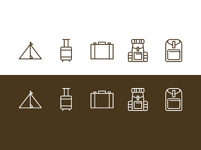 Camping Tool Icon-Set