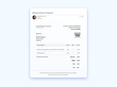 Day 017 - Email receipt app development email receipt ui ui ux