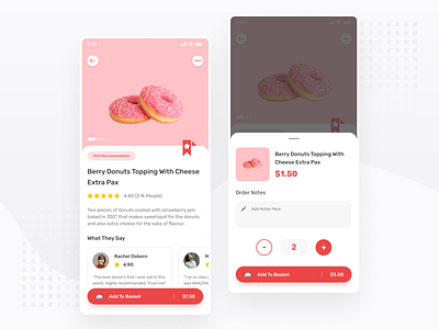 Restaurant App Exploration | Product Details - Mobile App android app detail ecommerce icon ios minimal mobile app order product restaurant simple ui ui design ux ux design