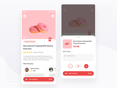 Restaurant App Exploration | Product Details - Mobile App