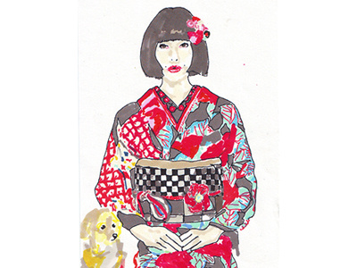 ViVi Girls illustration drawing geisha illustration japan magazine