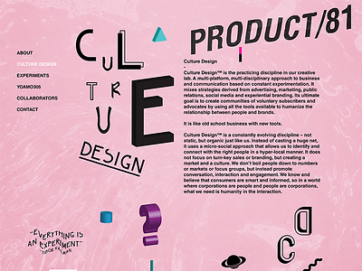 P81 The Dream culturedesign marble parallax product81 typography ui ux website