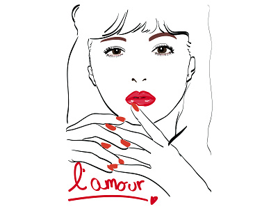 l'amour digital drawing fashion french girl japanese lamour magazine sketch vivigirls