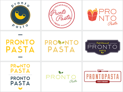 Pronto Pasta re-branding branding brazilian fast food fresh healthy italian logo modern pasta pronto typography