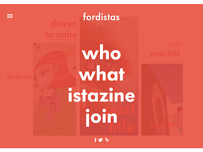 Fordistas | Hover Nav concept clean fordistas futura material design navigation overlay typography