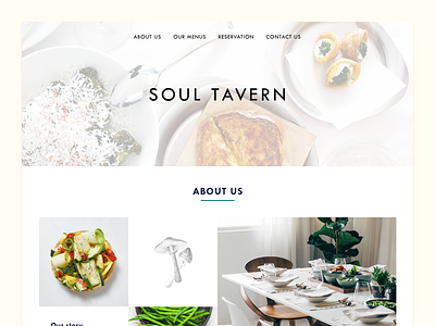 Soul Tavern - light theme clean cruelty free homepage illustration minimal restaurant soul tavern ui vegan vegetarian