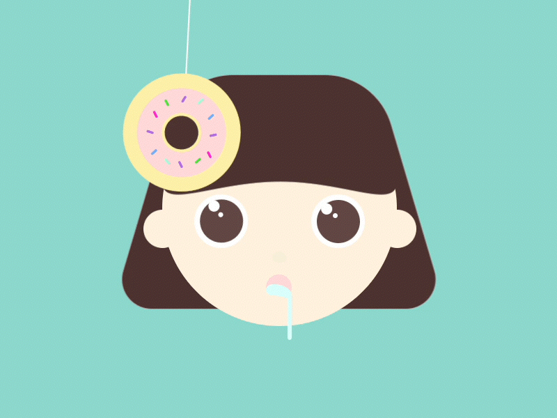 Donut Tempt Me animation blue diet donut hungry principle summer sweets