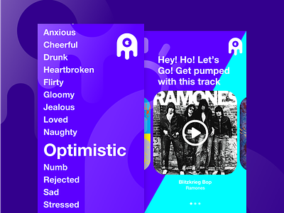Soundtrack App app design mobile music playlist typography ui