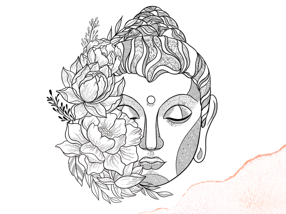 Vector Sketch Illustration Buddha Drawing By Stock Vector Royalty Free  542109253  Shutterstock