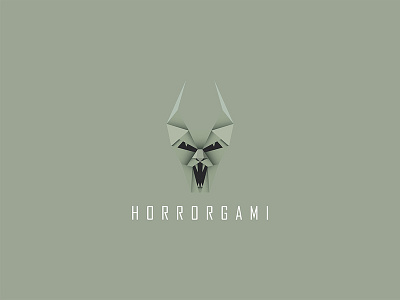 Horrorgami design evil horror illustration logo nightmare origami spooky vector