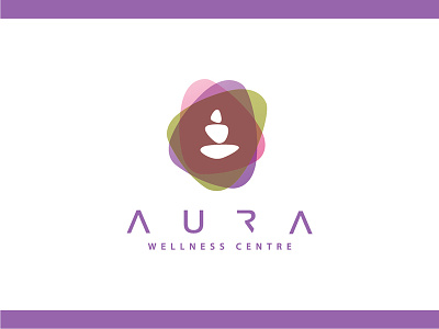 Aura Wellness aura balance balanced brand branding fitness fitness center health health center logo meditate meditating meditation wellness yoga