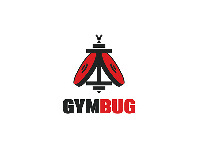 Gymbug Clothing Logo animal brand bug clothing clothing company clothing label dumbell fitness fitness club gym gym logo health insect logo weight lifting weightlifting