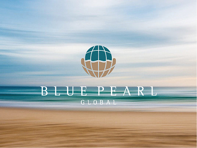 Blue Pearl blue brand global globe latitude logo logo design longtitude ocean pearl planet sea shell sphere world