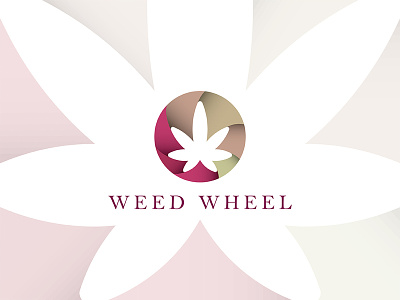 Weed Wheel brand branding concept design gradiant leaf leaf logo logo marijuana nature pot vector weed wheel