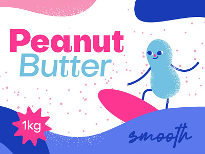 Peanut Butter Label character flat flat design flat illustration food illustration label design peanut butter vector