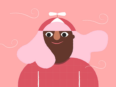 Girl girl girl illustration pink