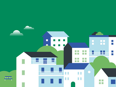 Electrify Italy • Residential enel flat flat design green energy house illustration vector