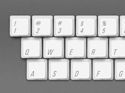 Old Mac Keyboard Keys 3d apple keyboard keys mac old plastic qwerty white