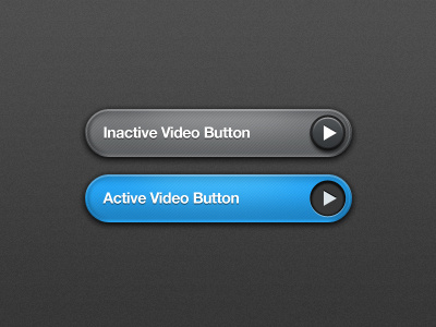 Pill Style Play Buttons active buttons hover inactive link pill play ui
