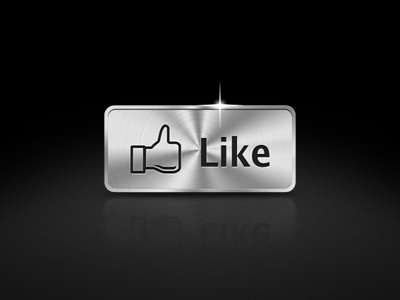 Metallic Facebook Like Button aluminum brushed aluminum button facebook glare hand like media metal metallic social texture