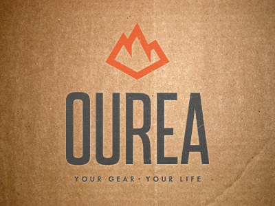 Ourea Logo clothing craggy gear logo mountains ourea outdoor peaks pictorial mark symbol wordmark
