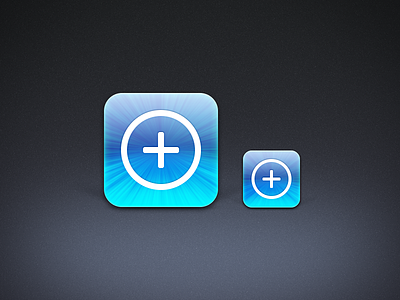 Procedural Starburst 2x add blue glossy icon ios photoshop plus procedural retina scalable shiny starburst