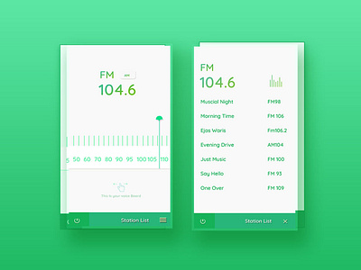 Radio app ui