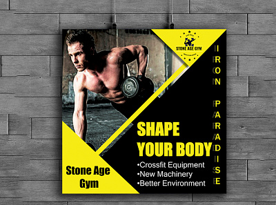 free hanging poster mockup banner design fitness posters fitness posters gym posters gym posters poster design