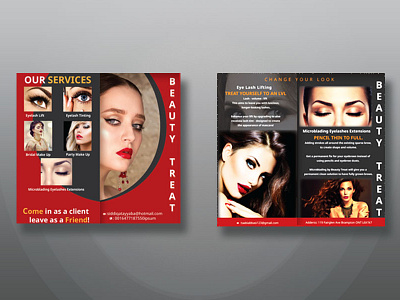 Beauty Treat poster design advertisement design banner advertisment banner advertisment poster design services design