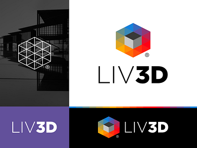 Hello DRIBBBLE!! Logo proposal for a local 3d company 3d branding clean design flat geometric geometric art geometric design hello dribbble icon identity illustration illustrator logo minimal proposal rainbow type ui vector