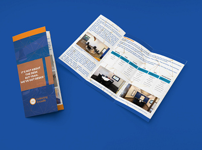 CoWorking knoxville Tri Fold Brochure brand branding brochure brochure design brochure layout brochure mockup brochure template design flyer tri fold brochure