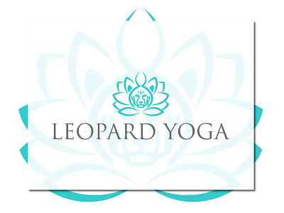 Leopard Yoga Logo brand branding design identity logo logodesign typography