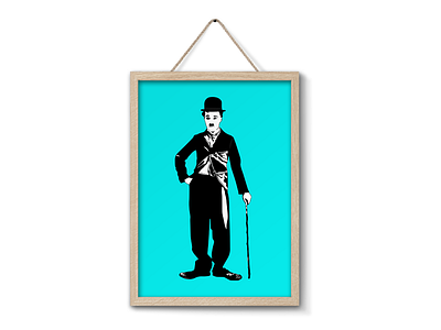 Charlie Chaplin illustration illustrator logo portrait portrait art vector vector illustration vectorart vectors