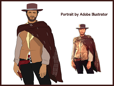 Clint Eastwood character illustration illustration art illustrations illustrator vector vector art vector illustration vectorart vectors