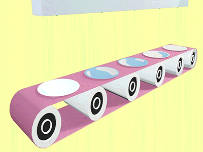 Cupcake Conveyer Belt 3d animation animation design illustration